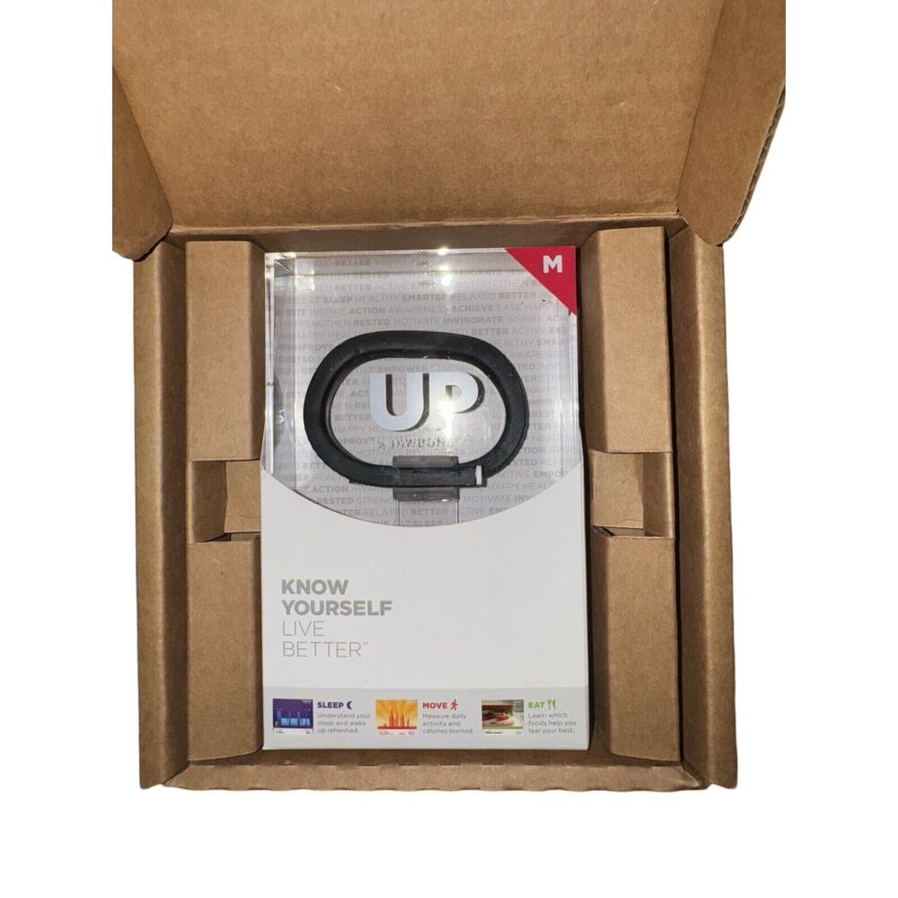 NWB Jawbone UP Wristband - Onyx (JBR52a-MD)™ . New Sealed. Size Medium